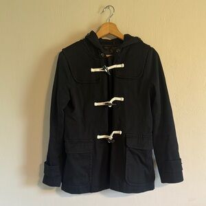 GAP Black Utility Jacket with Hood and Structured Silhouette size Small